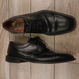 MAGNANNI Black Leather‎ Sz 10.5 M Lace Up Oxford Mens Dress Shoes